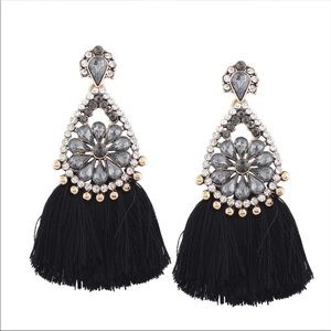 Black Tassel Earrings